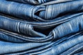 texture of stonewashed denim close up Royalty Free Stock Photo