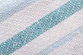 Texture striped cotton fabric close up. macro.