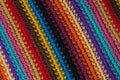 Texture of a striped multicolored sweater