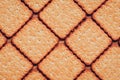 The texture of the sugar cookie cracker. Flat lay biscuit diamond Royalty Free Stock Photo