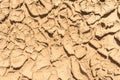 The surface texture dry cracked earth, close-up abstract background Royalty Free Stock Photo