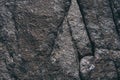 texture of surface of gray rocky mountain with cracks close-up Royalty Free Stock Photo