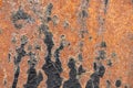 Texture of the surface of old iron covered with paint. Close up Royalty Free Stock Photo