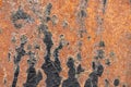 Texture of the surface of old iron covered with paint. Close up