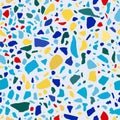 Texture Terrazzo Floor, abstract colorful vector background. Polished pebble Royalty Free Stock Photo