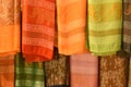 Texture of thai traditional scarf Royalty Free Stock Photo