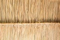 The texture of thatched roof at the hut in the countryside.