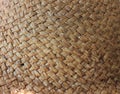 The texture of thatched wicker hat