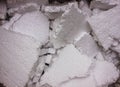Texture of thermal insulating styrofoam closeup. Structure polystyrene plastic.