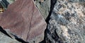 Texture of three types of stones