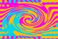 Texture three wavy colors cyan blue,pink,orange twirl swirl hypnotics psychadelic multi colored texture