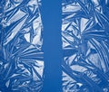 Texture of a transparent stretching plastic film for packaging products Royalty Free Stock Photo