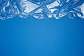 Texture of a transparent stretching plastic film for packaging products Royalty Free Stock Photo