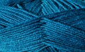 Texture of turquoise wool yarn