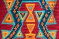 Texture of typical colorful bags of the Wayuu