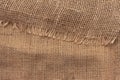 The texture of an uneven roughly woven burlap