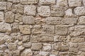 Texture of a very ancient stone wall Royalty Free Stock Photo