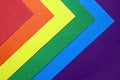 Texture vibrant multicolored colors gay symbol lined with paper