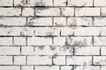 Texture vintage bricks are painted. The texture of the wall of white brick of different sizes. Background masonry bricks of Royalty Free Stock Photo