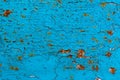 Texture of vintage painted blue iron wall background Royalty Free Stock Photo