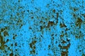 Texture of vintage painted blue iron wall background Royalty Free Stock Photo