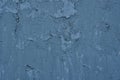 Texture of vintage rusty blue iron wall background with many layers of paint