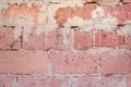 Texture of a wall from a big red brick Royalty Free Stock Photo