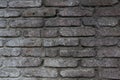 Texture of a wall made of old raw bricks. The walls are deep gray. Tbilisi, Georgia. Royalty Free Stock Photo