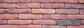 Texture of the wall of old red brick closeup Royalty Free Stock Photo