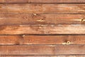 The texture of the wall of old and weathered wooden boards painted with brown paint Royalty Free Stock Photo