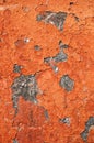 Texture of wall painted with red lead