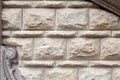 Texture of a wall from a stone rustication. Royalty Free Stock Photo