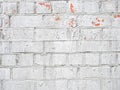 Texture walls of red brick, white painted and paint cracked