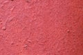 The texture of the walls of wood painted with red paint. Visible cracks, bumps and depressions.