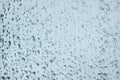 texture of water droplets on a double pane or window. abstraction background. Royalty Free Stock Photo