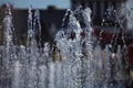 Texture water drops in fountain Royalty Free Stock Photo