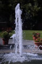 Texture of water drops of fountain in summer day Royalty Free Stock Photo