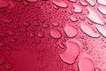 Texture of water drops on the glass, textured natural pattern in viva magenta color.