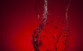 Texture of water on a red background Royalty Free Stock Photo