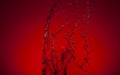 Texture of water on a red background Royalty Free Stock Photo