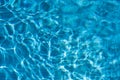 The texture of the water in the summer pool close-up.