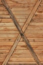 Texture of an old fence of horizontal orange wooden planks with Royalty Free Stock Photo