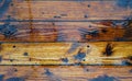 The texture on the wet planks of the wooden pine deck Royalty Free Stock Photo