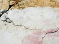 Stone texture on rock near seashore