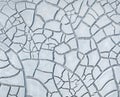 White cracked clay on dried river bed, natural pattern Royalty Free Stock Photo
