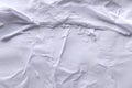 Texture of white creased paper as background, top view. Wall poster Royalty Free Stock Photo