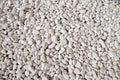 Texture of white decorative pebbles for background Royalty Free Stock Photo