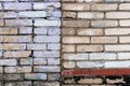 The texture of the white and gray brick walls. Colorful brick walls. Royalty Free Stock Photo