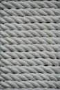 Texture - white marine rope from natural fibers Royalty Free Stock Photo