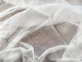 Texture of white medical gauze on a dark surface Royalty Free Stock Photo